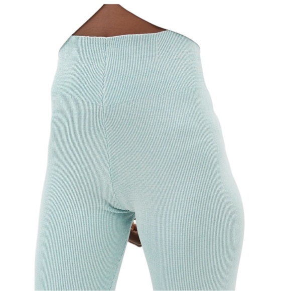 NWT Le Ore Rimini Stirrup Cuff Blue Marled Leggings Size Small - Picture 4 of 14